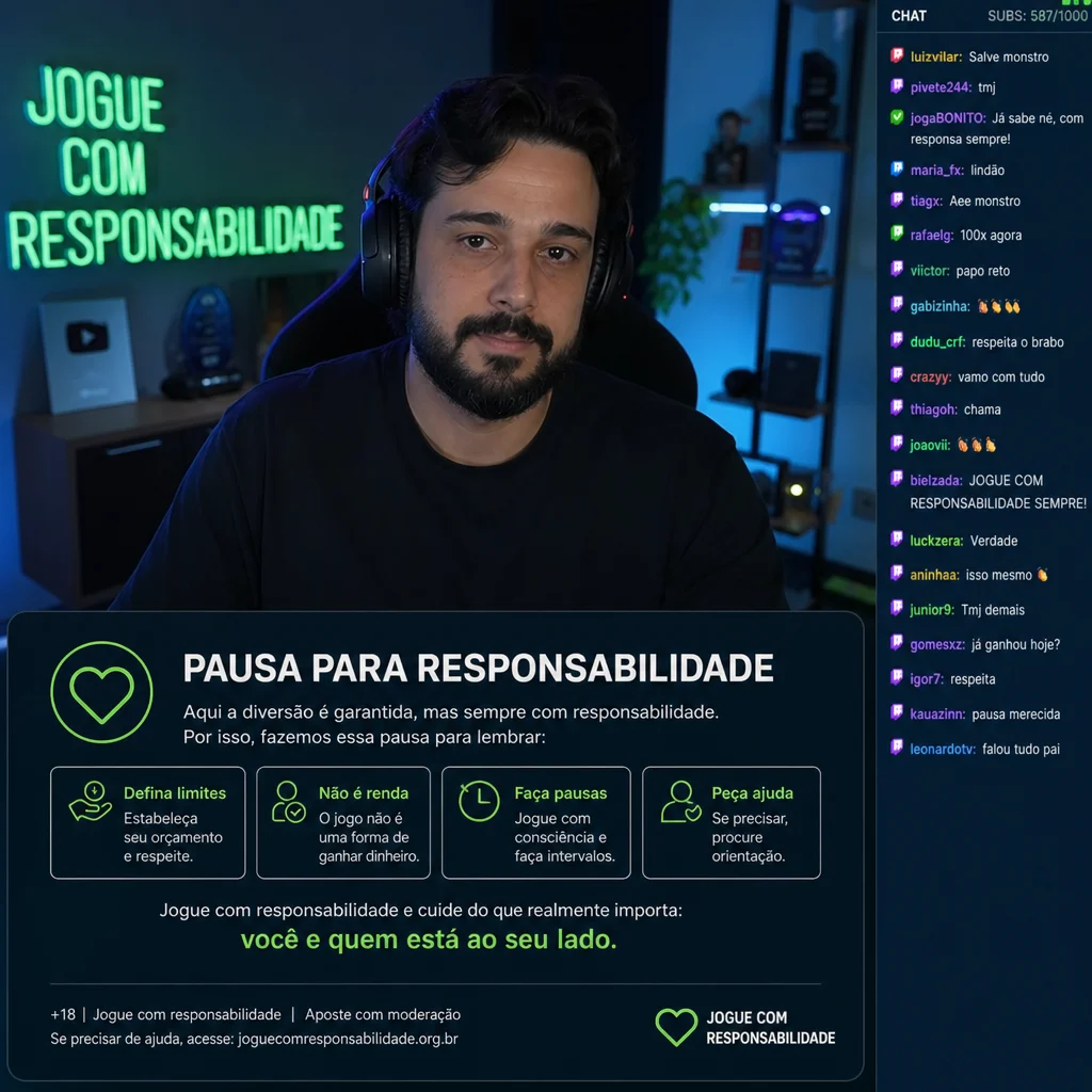 Streamers de cassino e o jogo responsável: como o público brasileiro percebe os limites entre diversão e risco