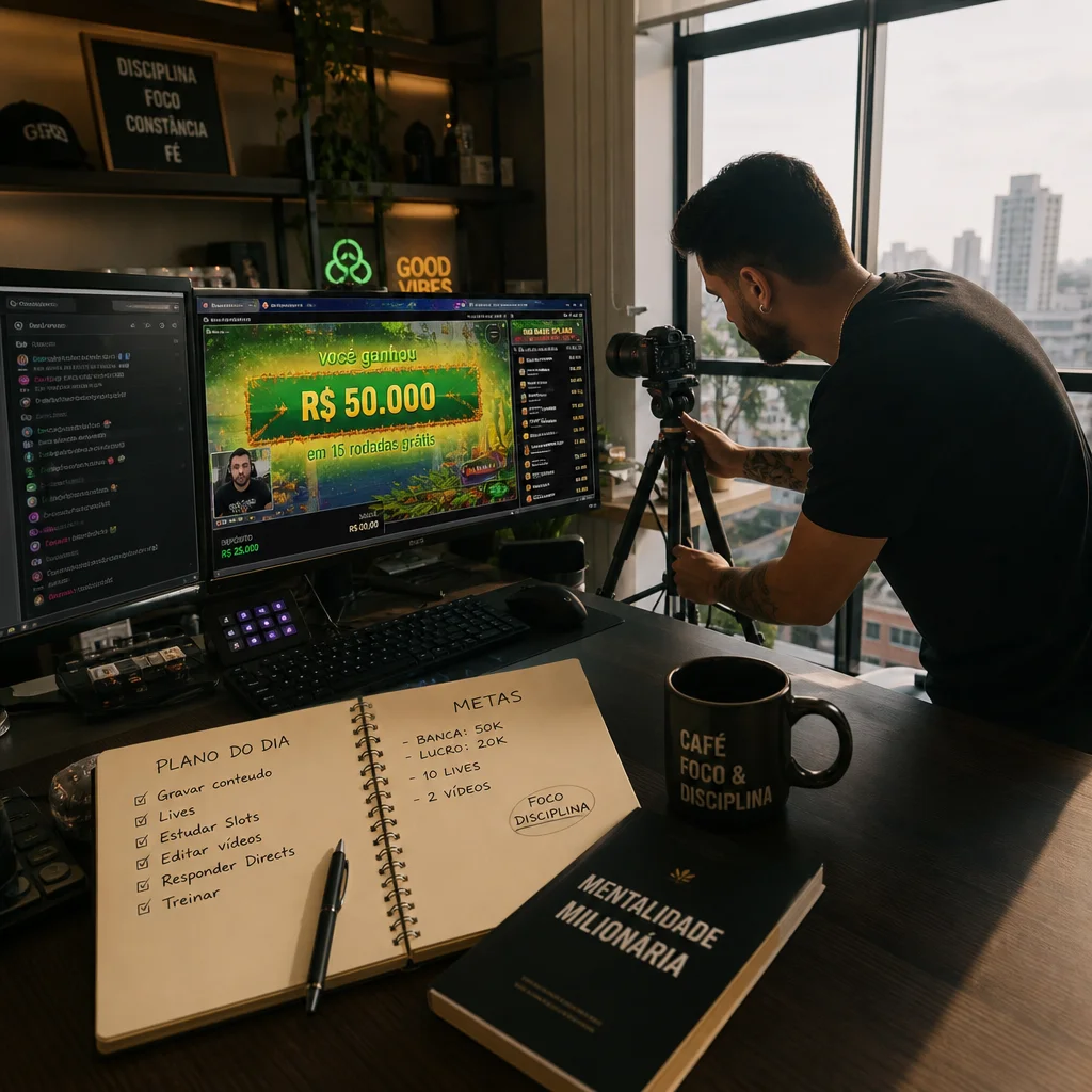 Streamers de cassino e a rotina dos bastidores: como é o dia de quem vive de transmitir apostas ao vivo
